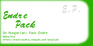 endre pack business card